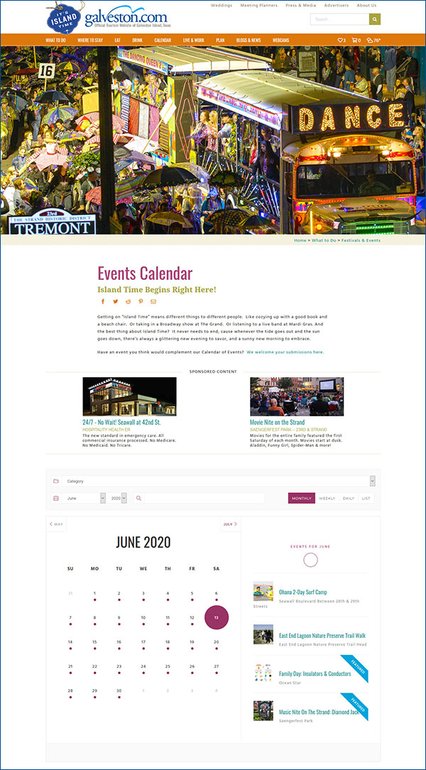 Media galveston Galveston Calendar Of Events